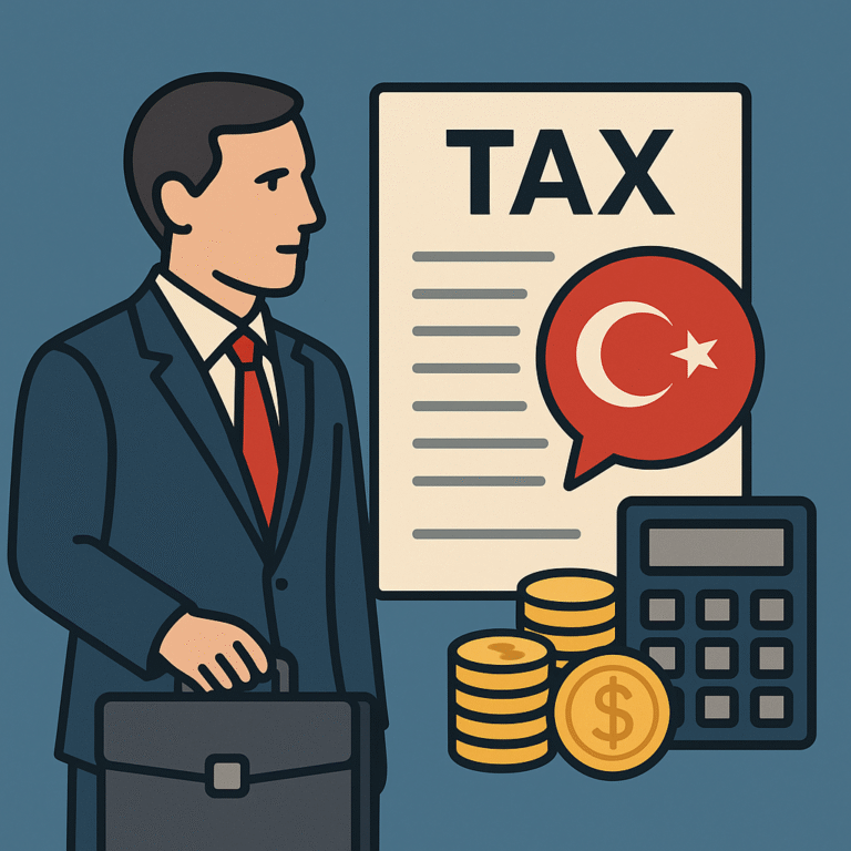 Türkiye'de vergi mükellefi olmak için başvuran bir yabancıya ait pasaport ve potansiyel vergi numarası başvuru formu.