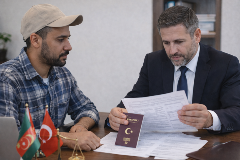 KOSGEB yabancı istihdamı çalışma izni başvurusu için avukat ile yabancı personel görüşmesi