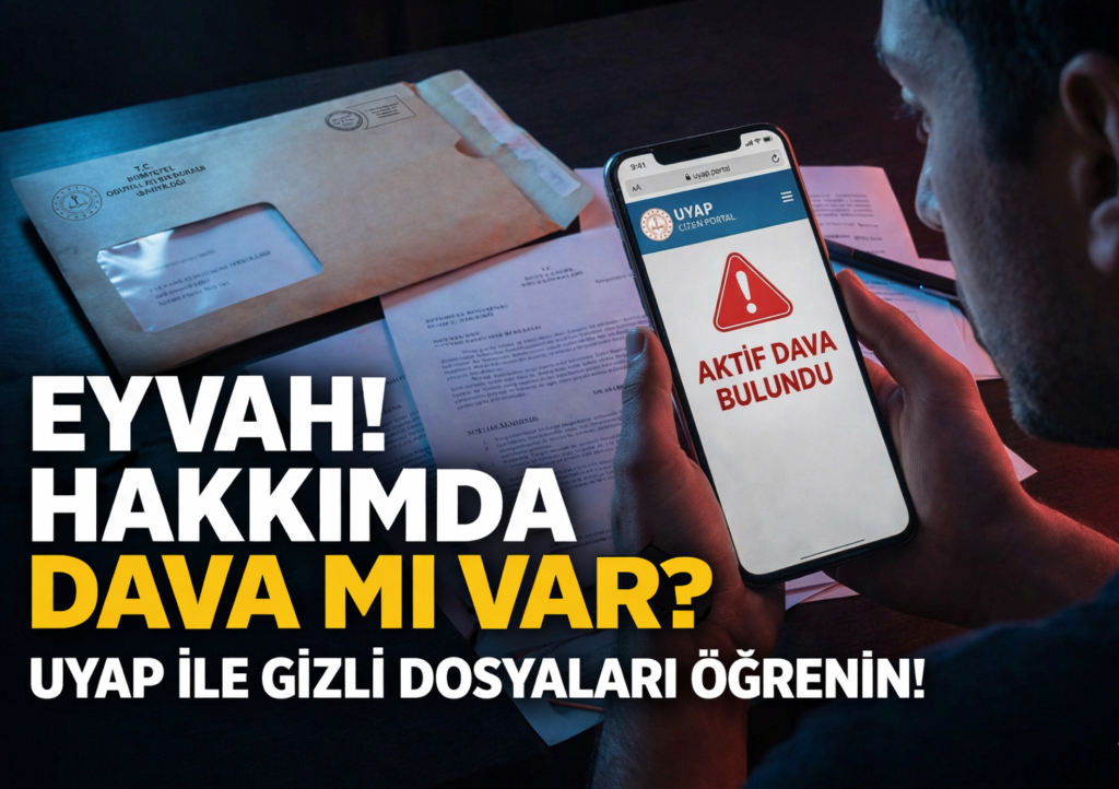 Eyvah hakkımda dava mı var? UYAP vatandaş portal aktif dava sorgulama ekranı ve tebligat zarfı