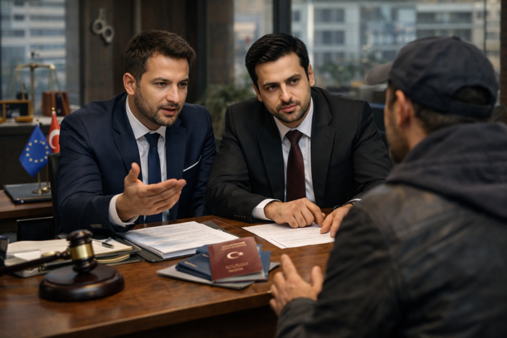 Yabancılar hukuku avukatlarının tahdit kodu ve giriş yasağı hakkında müvekkil ile ofiste görüşme yapması