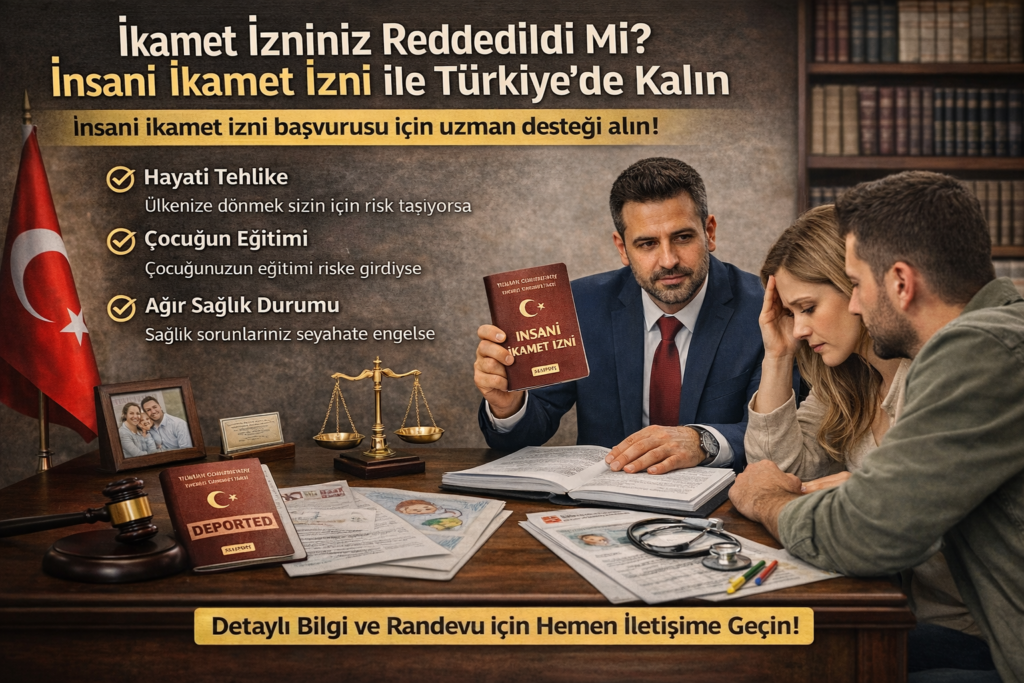 Türkiye'de ikamet izni reddedilen yabancı uyruklu aile, Residence Türkiye uzmanından insani ikamet izni başvurusu, çocuk eğitimi ve hayati tehlike gerekçeli yasal kalış yolları hakkında profesyonel yardım alıyor.